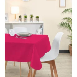 Nappe carrée rose unie