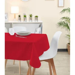 Nappe carrée rouge unie