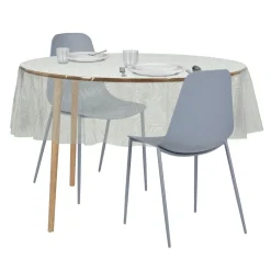 Nappe cristal carrée transparente motif palmier 150x150cm