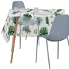 Nappe cristal imprimé feuillage vert 140x240 cm