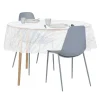 Nappe cristal ronde transparente motif lavande Ø150cm