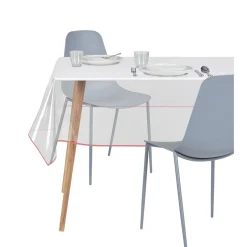 Nappe cristal transparent biais coloré 140x240 cm