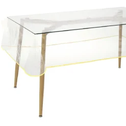 Nappe cristal transparent biais coloré 140x240 cm