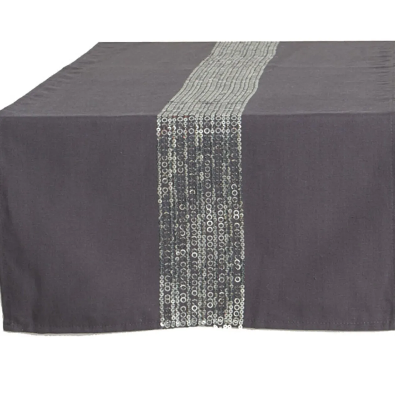 Nappe de table blanche et sequins