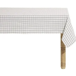 Nappe de table coton imprimée carreaux noir ou blanc