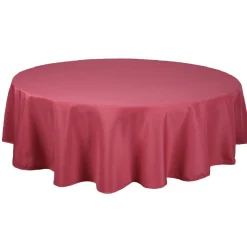 Nappe de table ronde rose fuchsia unie