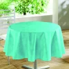 Nappe de table toile cirée ronde bleue turquoise unie