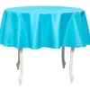 Nappe enduite ronde bleue turquoise