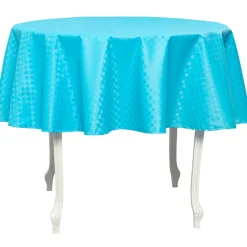 Nappe enduite ronde bleue turquoise