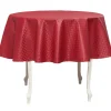Nappe enduite ronde rouge