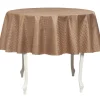 Nappe enduite ronde taupe