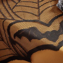 Nappe Halloween toile d'araignée noir 132x178cm