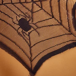 Nappe Halloween toile d'araignée noir 132x178cm