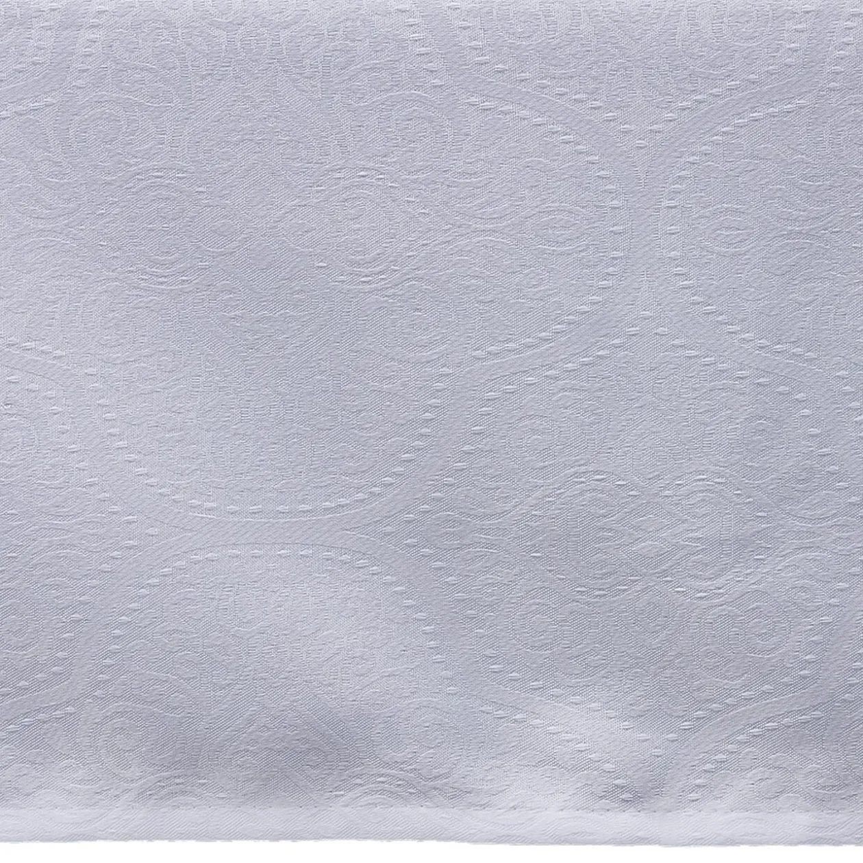Nappe jacquard blanche motif arabesque L 350 cm