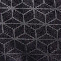 Nappe jacquard noire motif géométrique L 350 cm