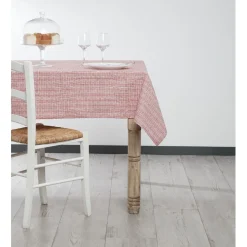 Nappe rectangulaire à carreaux rouge et blanc