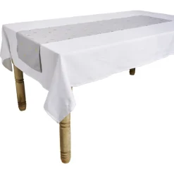 Nappe rectangulaire avec chemin de table imprimé décor réveillon