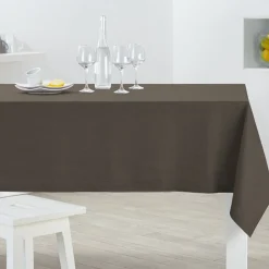 Nappe rectangulaire beige unie