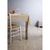 Nappe rectangulaire beige quadrillage brillant