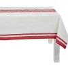 Nappe rectangulaire blanc et rouge design barbecue