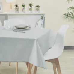 Nappe rectangulaire blanche unie