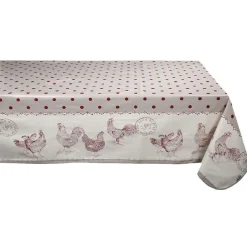 Nappe rectangulaire design poule