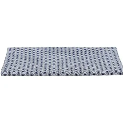 Nappe rectangulaire design Cyclade bleu blanc