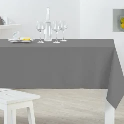 Nappe rectangulaire grise unie embossée