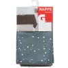 Nappe rectangulaire grise à pois blancs