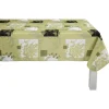 Nappe rectangulaire imprimée nénuphar vert anis