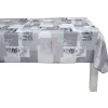 Nappe rectangulaire imprimée zen galets gris