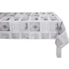Nappe rectangulaire imprimée zen design pissenlits gris