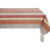 Nappe rectangulaire imprimée rayures multicolore