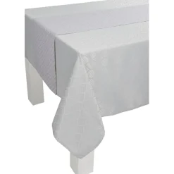 Nappe rectangulaire jacquard grise 140 x 250