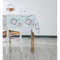 Nappe rectangulaire losange multicolore
