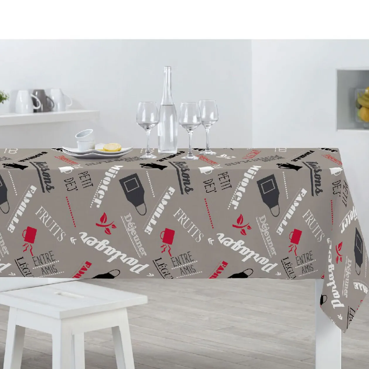 Nappe rectangulaire motif cuisine