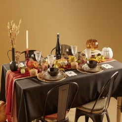 Nappe rectangulaire noire unie