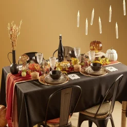 Nappe rectangulaire noire unie