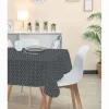 Nappe rectangulaire noire motifs triangles