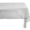 Nappe rectangulaire plastique transparente bord gris