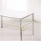 Nappe rectangulaire plastique transparente bord vert menthe