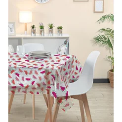 Nappe rectangulaire plastique transparent motif pastèque