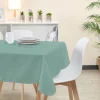Nappe rectangulaire polyester anti tâche uni vert amande