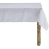 Nappe rectangulaire polyester blanc 140x300 cm