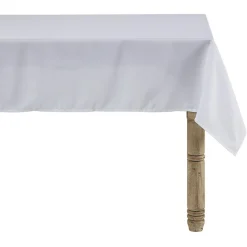 Nappe rectangulaire polyester blanc 140x300 cm