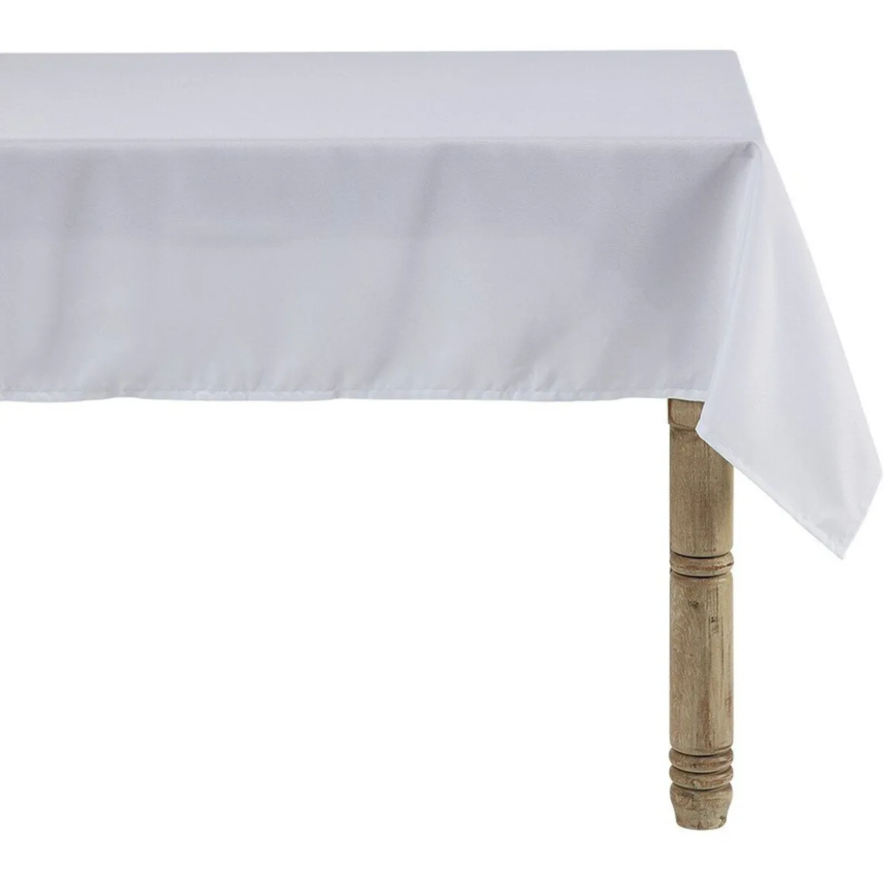 Nappe rectangulaire polyester blanc 140x300 cm