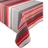 Nappe rectangulaire rayures et motifs