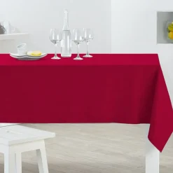 Nappe rectangulaire rouge unie