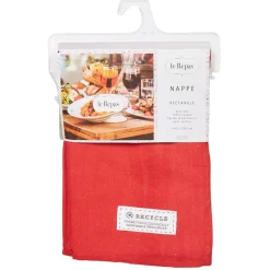 Nappe rectangulaire rouge brillant