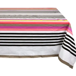Nappe rectangulaire toile cirée rayée